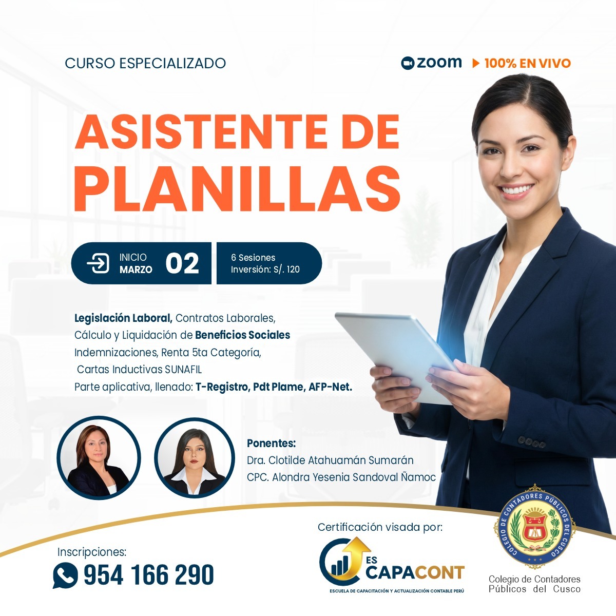 Flyer: 𝑨𝒔𝒊𝒔𝒕𝒆𝒏𝒕𝒆 𝒅𝒆 𝑷𝒍𝒂𝒏𝒊𝒍𝒍𝒂𝒔