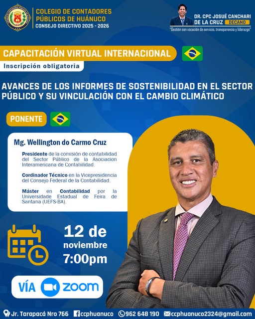 Flyer: “AVANCES DE LOS INFORMES DE SOSTENIBILIDAD EN EL SECTOR PÚBLICO Y SU VINCULACIÓN CON EL CAMBIO CLIMÁTICO”