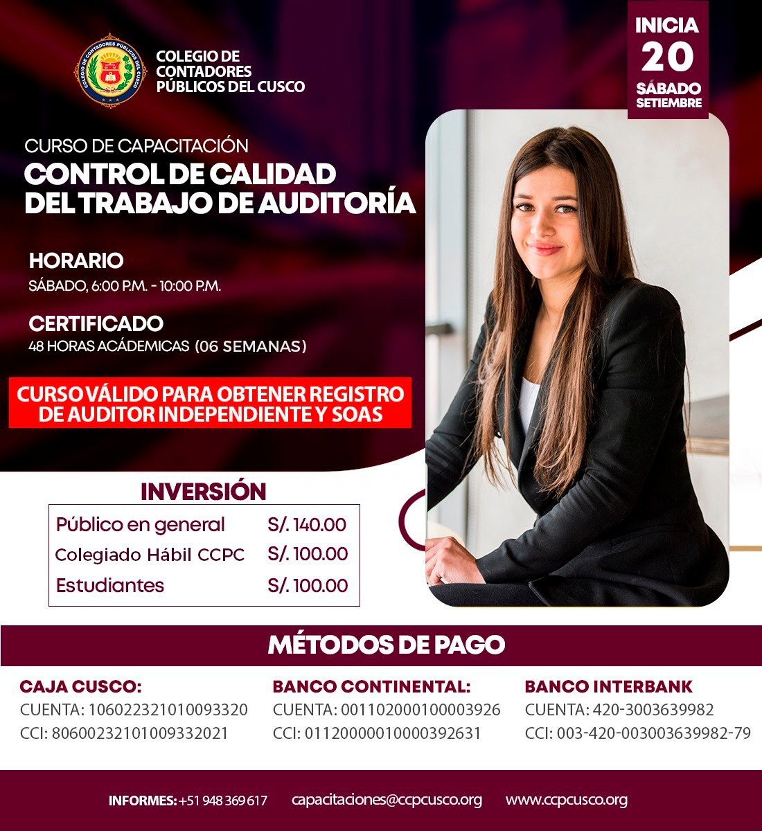 Flyer: Control de Calidad del Trabajo de Auditoria