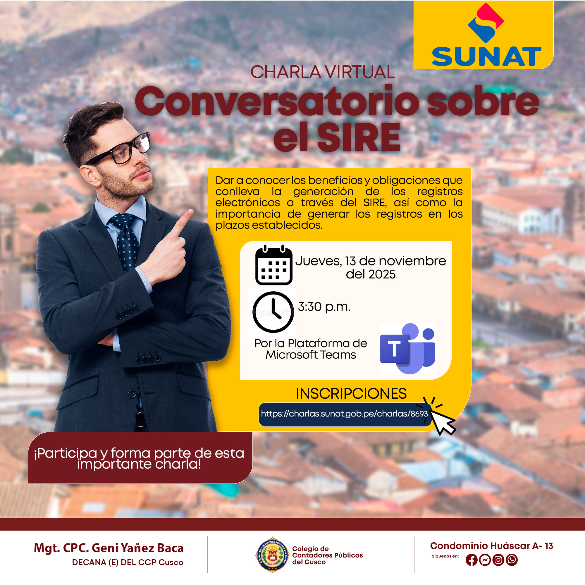 Flyer: Conversatorio sobre el SIRE