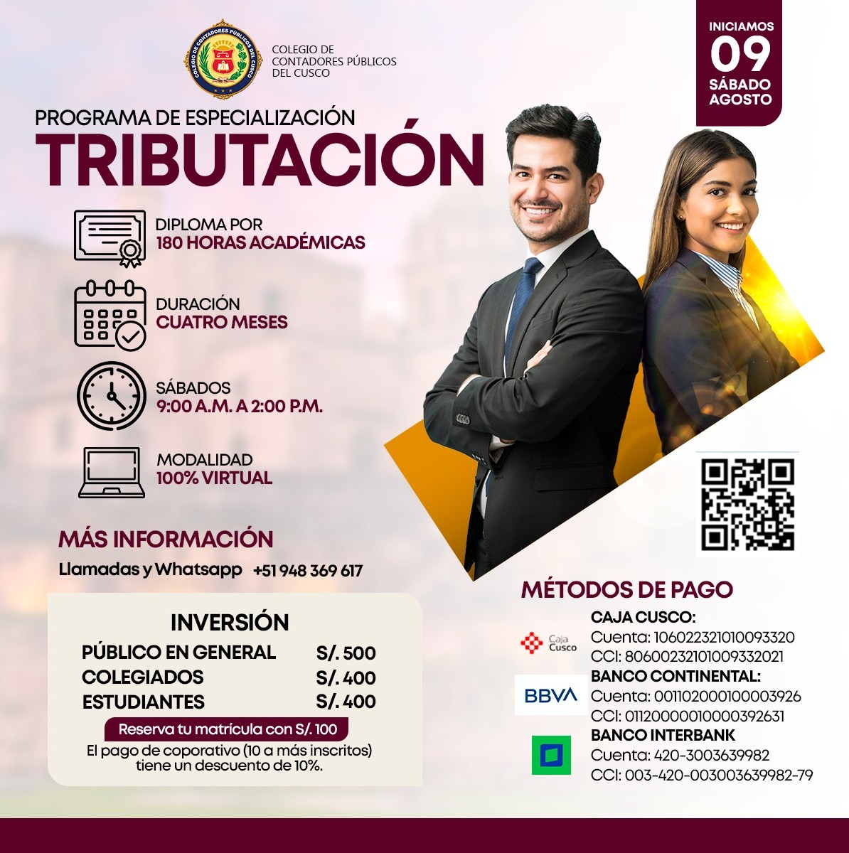 Flyer: Programa de Especialización en Tributacion