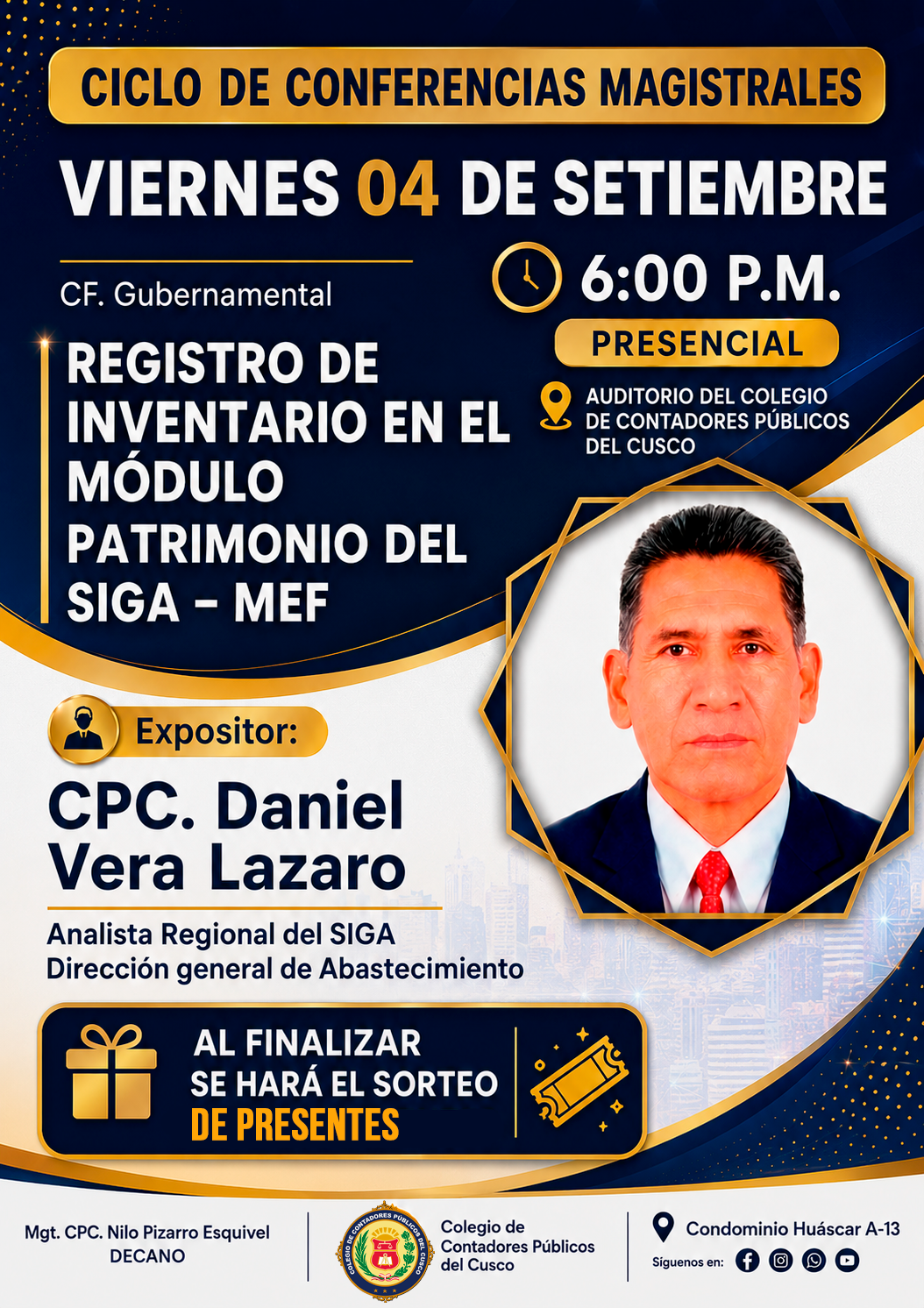 Flyer del curso: “Registro de Inventario en el Módulo Patrimonio del SIGA – MEF”