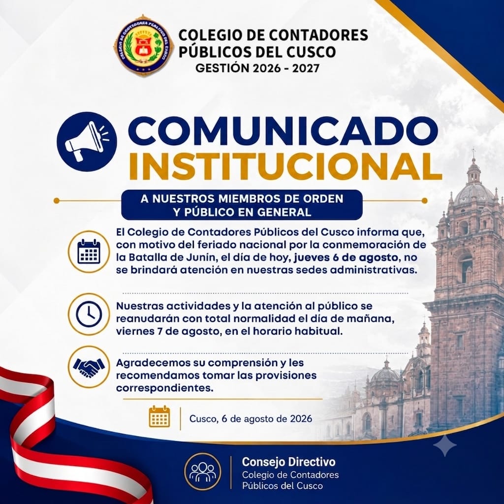 COMUNICADO INSTITUCIONAL