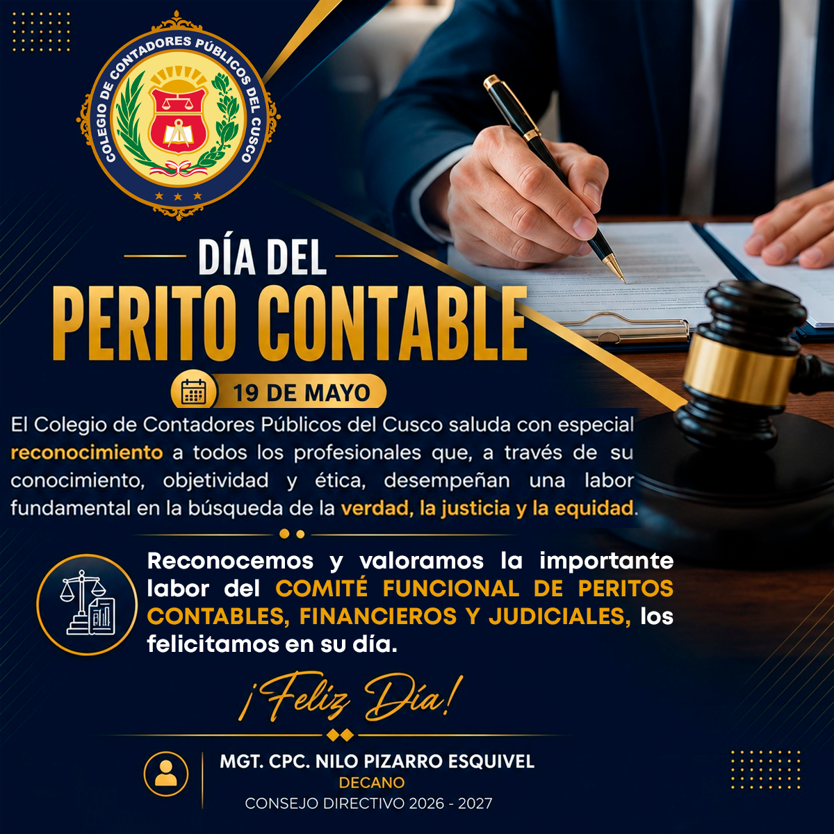 ⚖️📘 DÍA DEL PERITO CONTABLE