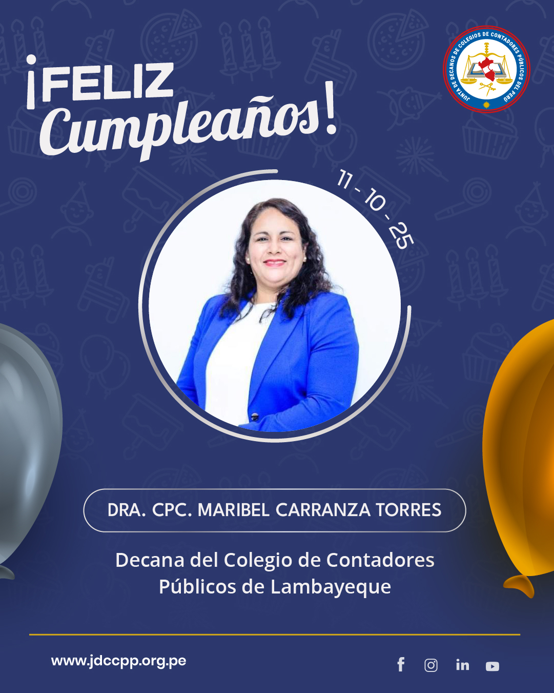 SALUDO ESPECIAL CPC.MARIBEL CARRANZA TORRES