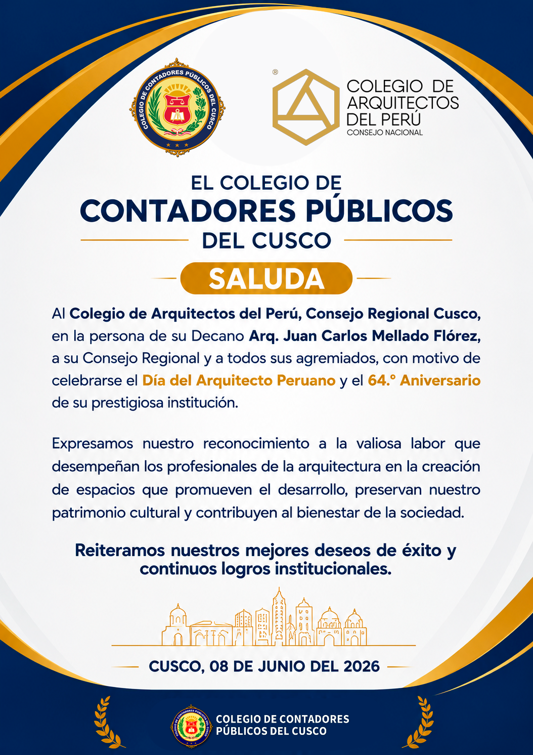 🏛️✨ SALUDO INSTITUCIONAL ✨🏛️