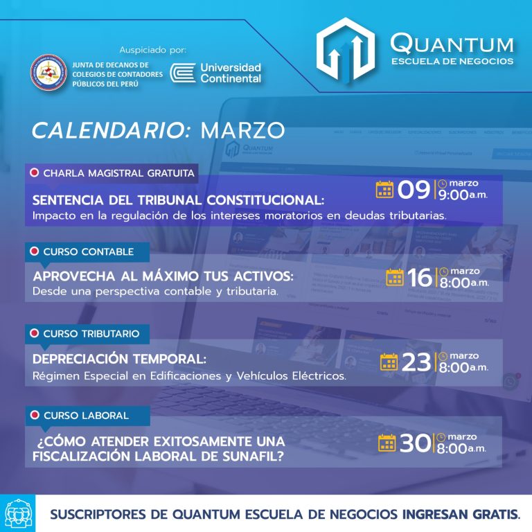 CRONOGRAMA DE CURSOS QUANTUM